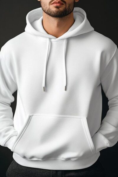 white classic hoodie – premium comfort & style
