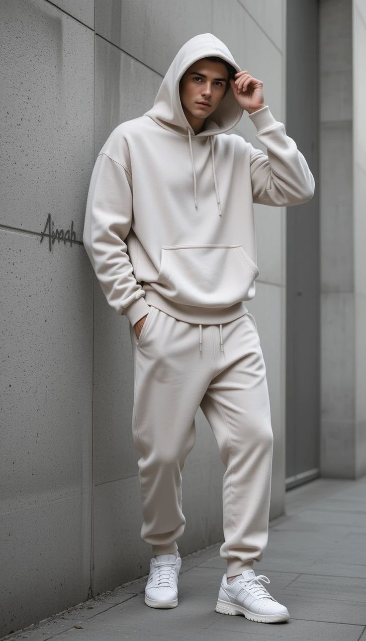 men’s premium casual tracksuit set – hoodie & joggers