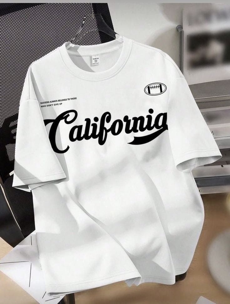 trendy boys’ summer casual t shirt – letter print, short sleeve, soft & breathable