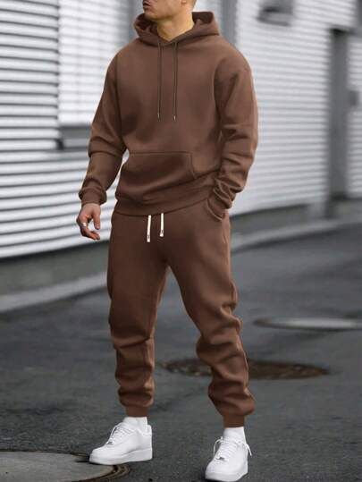 men’s premium casual tracksuit set – hoodie & joggers