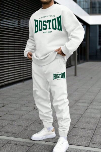 men’s premium casual tracksuit set – hoodie & joggers