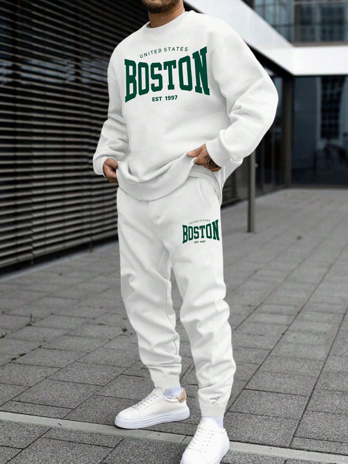 men’s premium casual tracksuit set – hoodie & joggers