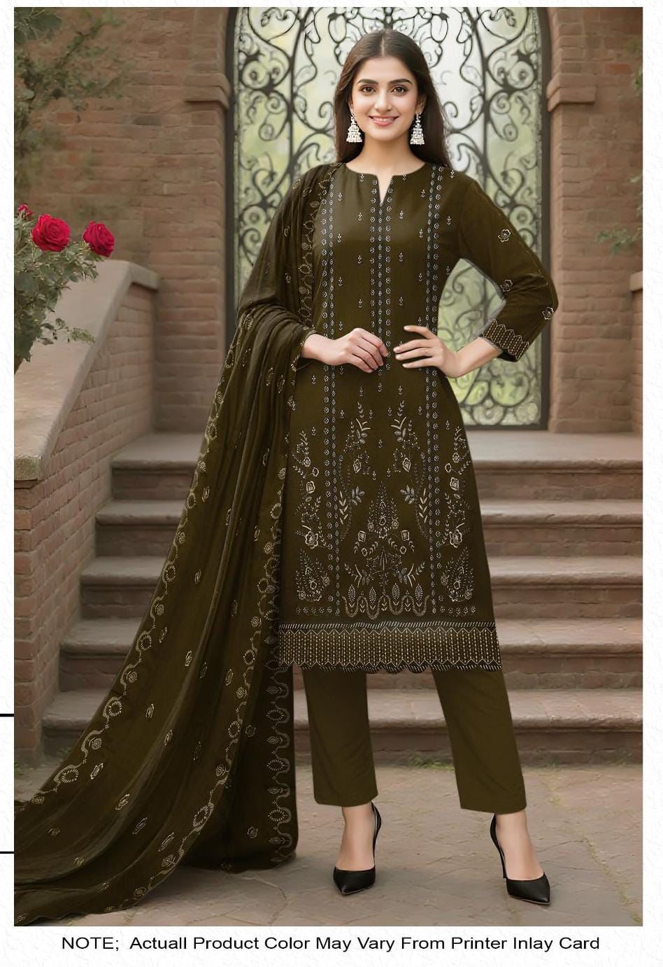 bareeze winter collection 2025 – premium dhanak embroidered 3pc suit