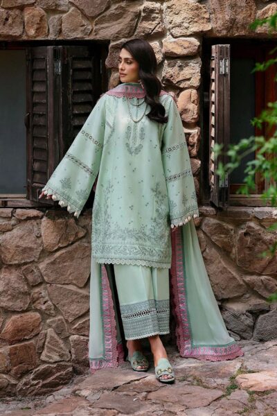 maria b winter collection 2025 – dhanak embroidered 3pc suit with wool shawl