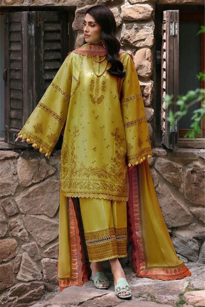 maria b winter collection 2025 – dhanak embroidered 3pc suit with wool shawl