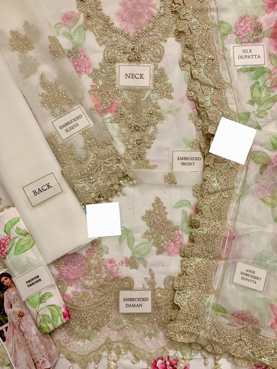 maria b chiffon collection 2025 heavy embroidered suit