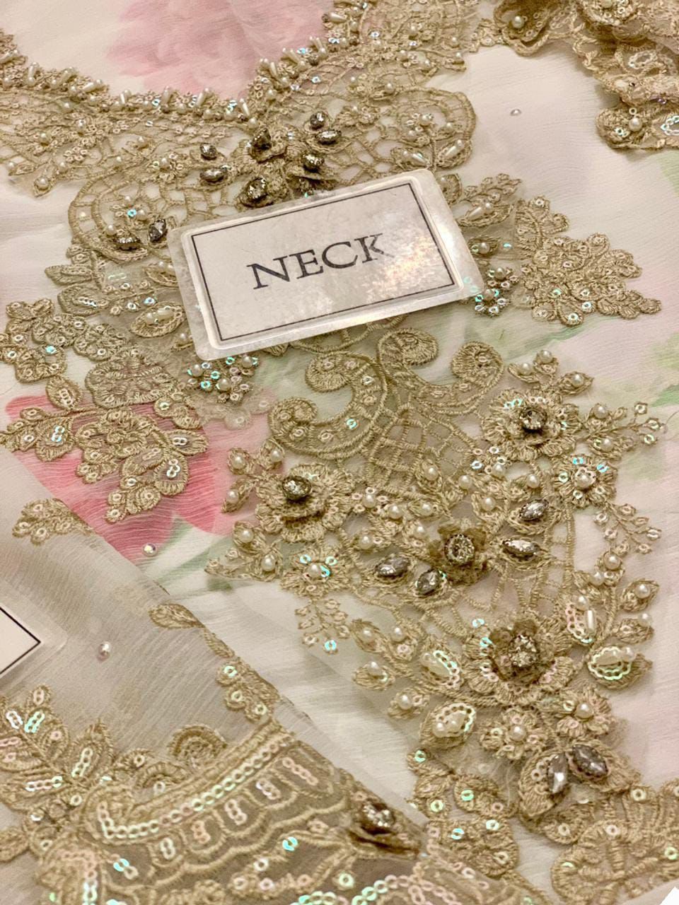 maria b chiffon collection 2025 heavy embroidered suit