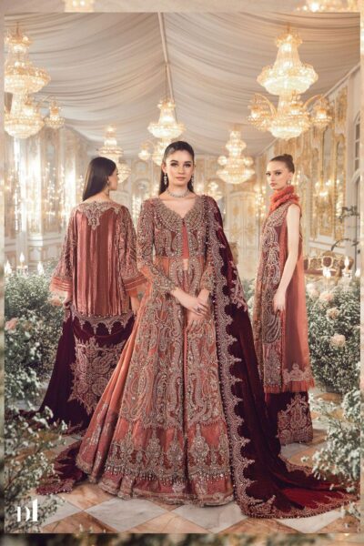 maria b net & silk suit – heavy embroidered with hand work & dupatta