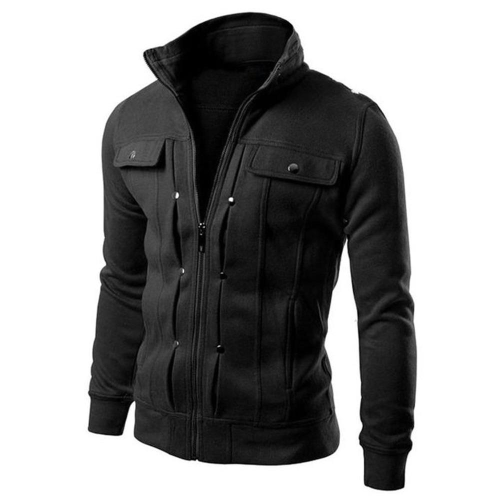men's fleece plain jacket – mexican style – black