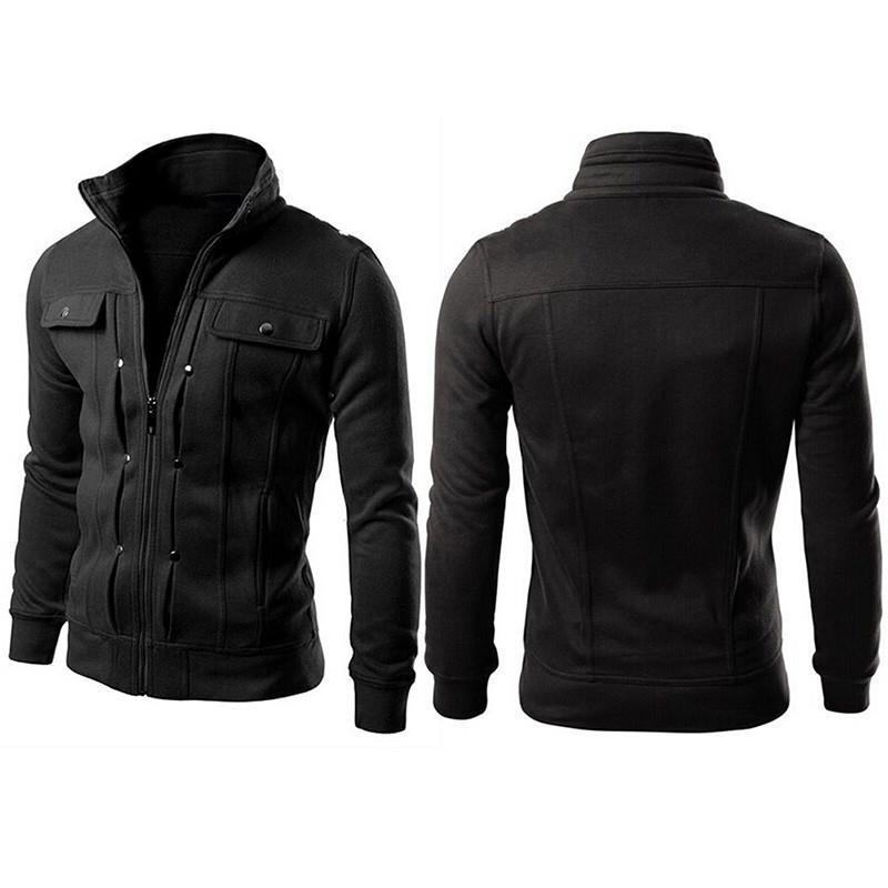 men's fleece plain jacket – mexican style – black