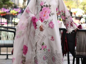 3pc- Shamooz Silk embroidered luxury Unstitched