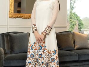 2PC- Organza Agha Noor luxury Embrodered