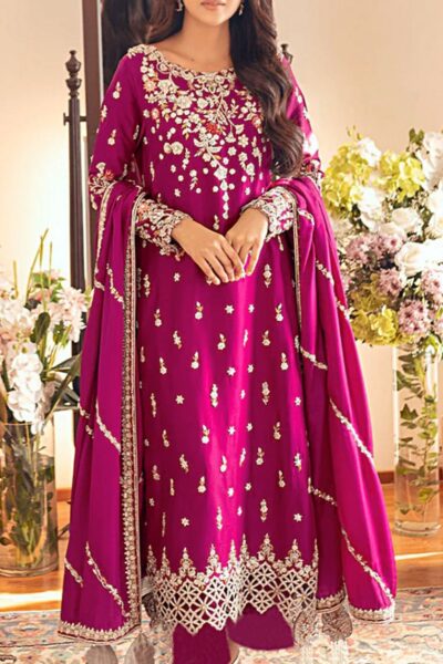 asim jofa winter 2025 – 3pc dhanak suit with heavy embroidered shawl