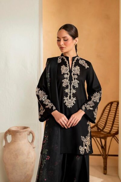 iznik winter collection 2025/26 – premium 3pc dhanak embroidered suit