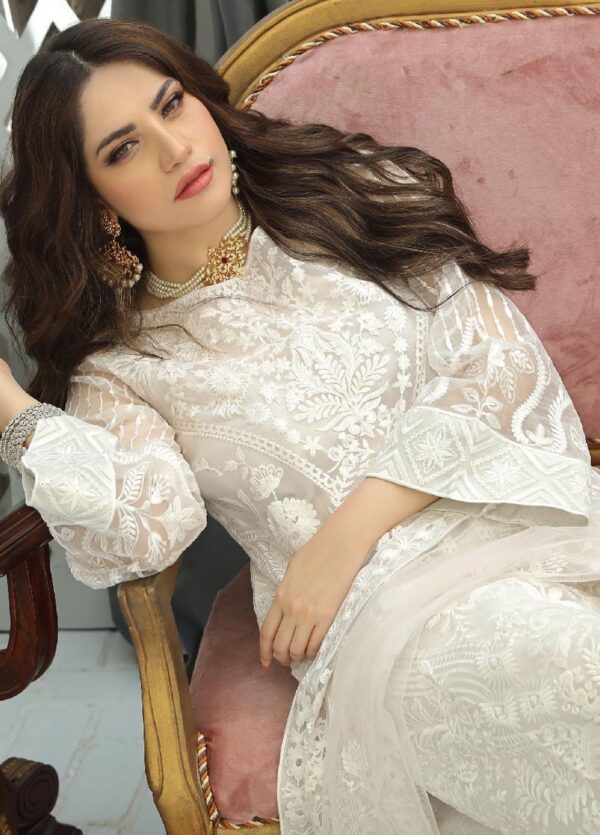 3PC-Organza Full & Heavy Embroidered With Sequence