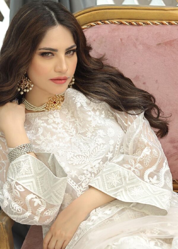 3PC-Organza Full & Heavy Embroidered With Sequence - Image 3