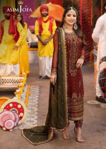 3PC_ Chiffon Embroidered & sequence unstiched