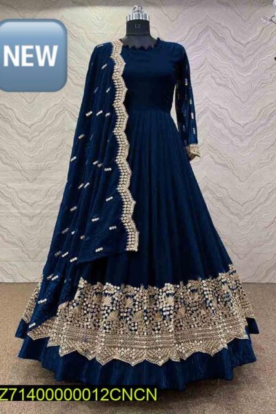 3 pcs women's stitched silk embroidered max
