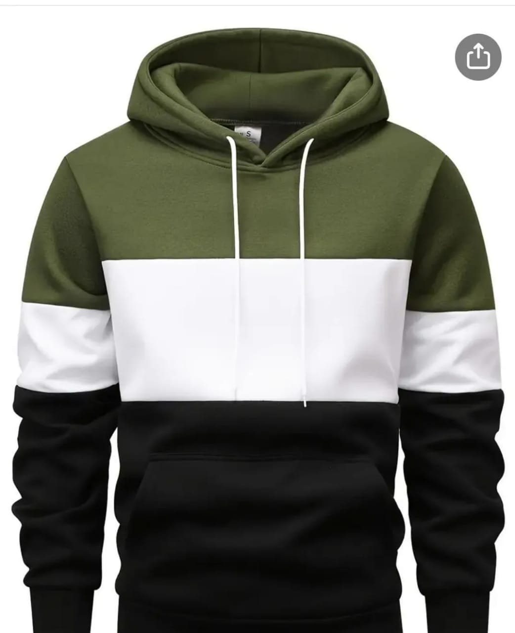 men’s color block fleece hoodie