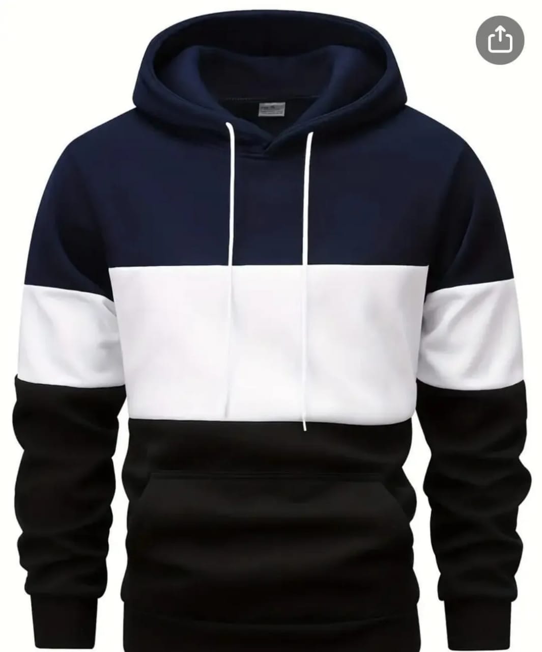 men’s color block fleece hoodie