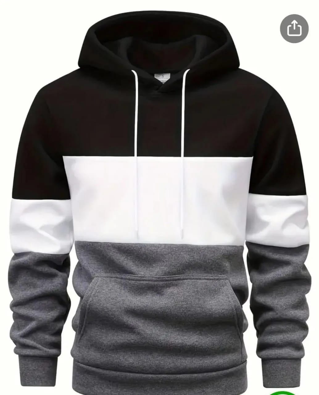 men’s color block fleece hoodie