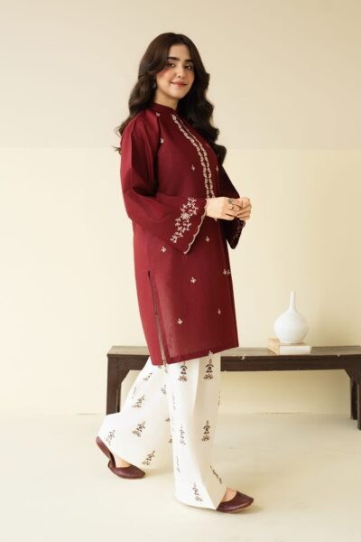 new winter collection 2025 – dhanak 2pc fully embroidered suit for women